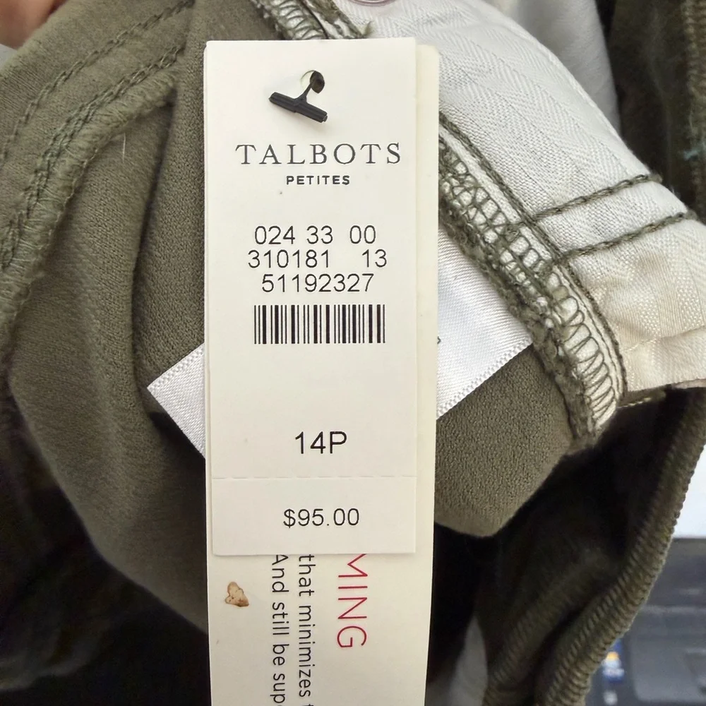 NEW $99 Talbots Women’s Slim Ankle Corduroy Straight Pants Frayed hem - Picture 10 of 11